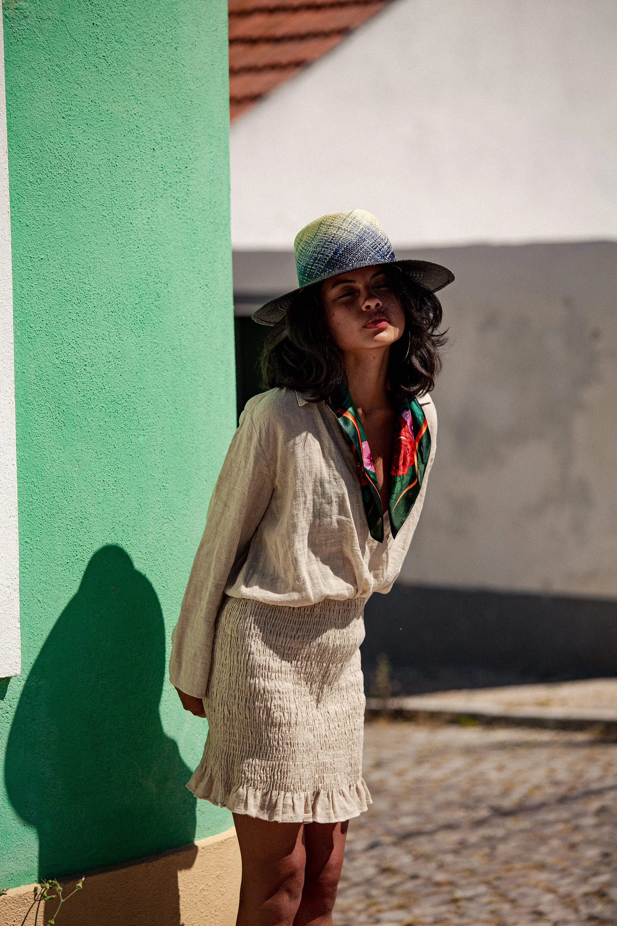 Jungle Notte - Fine Silk Scarf — Elegancia Tropical Hats